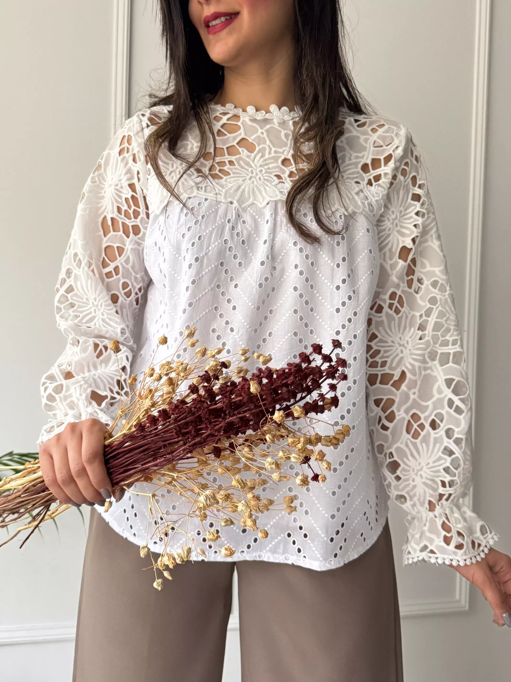 شومیز خامه دوزی گلسا